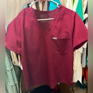 Figs Catarina Burgundy Top